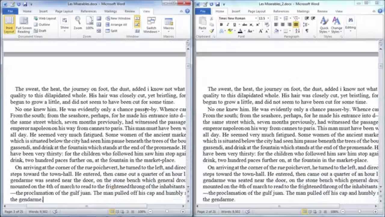 ms word for mac synchronous scrolling